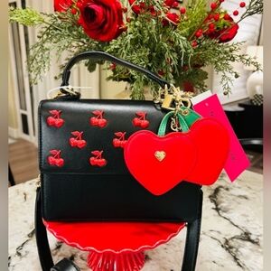 Betsey Johnson Cherry Crossbody Satchel Handbag
